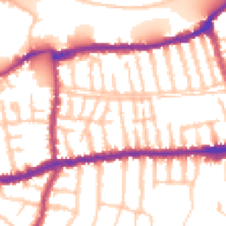 Daytime road noise heatmap for SW14 8NZ