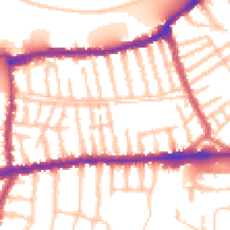 Daytime road noise heatmap for SW14 8PQ