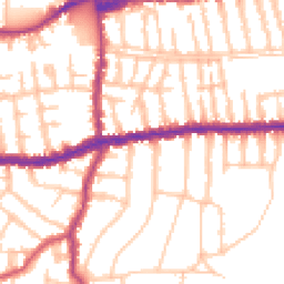Daytime road noise heatmap for SW14 8QR