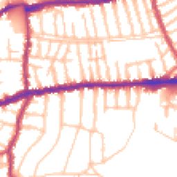Daytime road noise heatmap for SW14 8QT