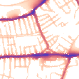 Daytime road noise heatmap for SW14 8SY