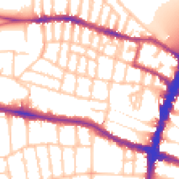 Daytime road noise heatmap for SW15 1AB