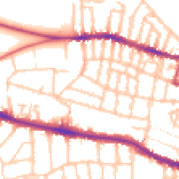 Daytime road noise heatmap for SW15 1AG