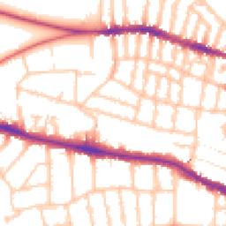 Daytime road noise heatmap for SW15 1AH