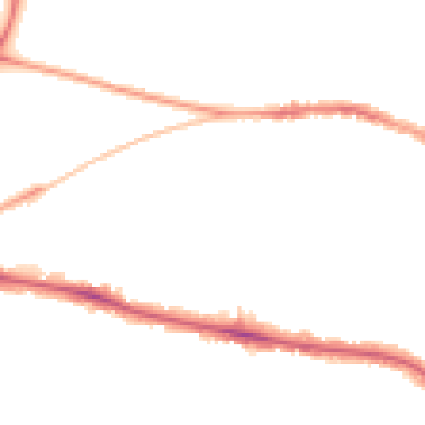 Night-time road noise heatmap for SW15 1AL