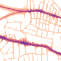 Daytime road noise heatmap for SW15 1AQ