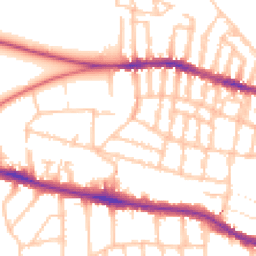 Daytime road noise heatmap for SW15 1BH