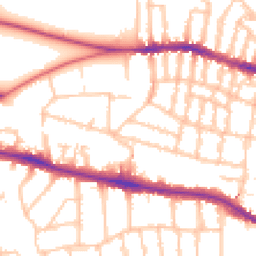 Daytime road noise heatmap for SW15 1BJ