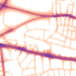 Daytime road noise heatmap for SW15 1BL