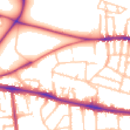 Daytime road noise heatmap for SW15 1BP