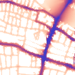 Daytime road noise heatmap for SW15 1NY