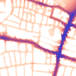 Daytime road noise heatmap for SW15 1PJ