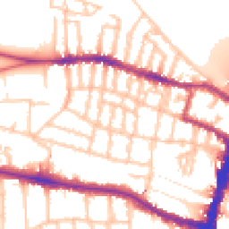 Daytime road noise heatmap for SW15 1QQ