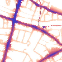 Daytime road noise heatmap for SW15 2AQ