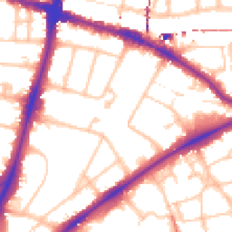 Daytime road noise heatmap for SW15 2EL