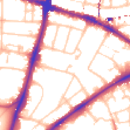 Daytime road noise heatmap for SW15 2EX