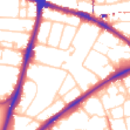 Daytime road noise heatmap for SW15 2HG