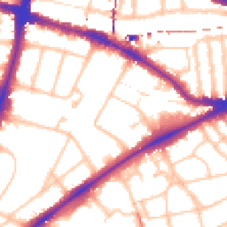 Daytime road noise heatmap for SW15 2HX