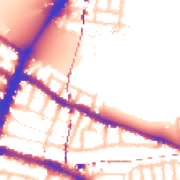 Daytime road noise heatmap for SW15 2NU