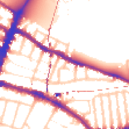 Daytime road noise heatmap for SW15 2PQ