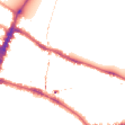 Night-time road noise heatmap for SW15 2PQ
