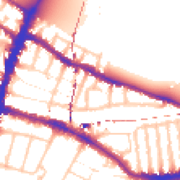 Daytime road noise heatmap for SW15 2QA