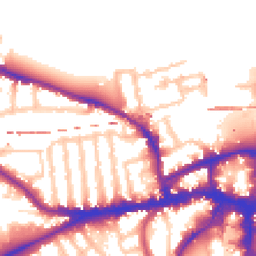 Daytime road noise heatmap for SW15 2QN