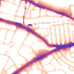 Daytime road noise heatmap for SW15 2QZ