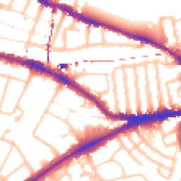 Daytime road noise heatmap for SW15 2RL