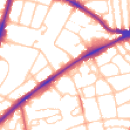 Daytime road noise heatmap for SW15 2UE