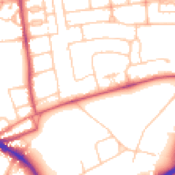 Daytime road noise heatmap for SW15 3AB