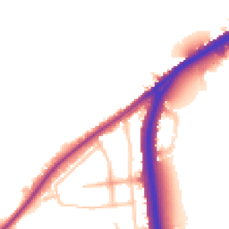 Daytime road noise heatmap for SW15 3AL