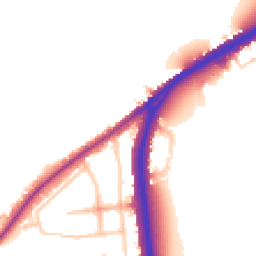 Daytime road noise heatmap for SW15 3PS