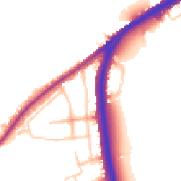 Daytime road noise heatmap for SW15 3PU