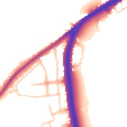 Daytime road noise heatmap for SW15 3PW