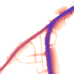 Daytime road noise heatmap for SW15 3PZ