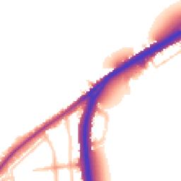 Daytime road noise heatmap for SW15 3RR