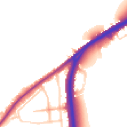 Daytime road noise heatmap for SW15 3RW