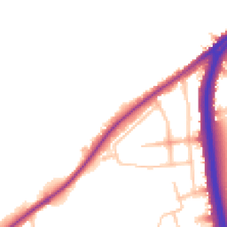 Daytime road noise heatmap for SW15 3SE