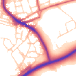 Daytime road noise heatmap for SW15 4AH