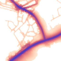Daytime road noise heatmap for SW15 4AU