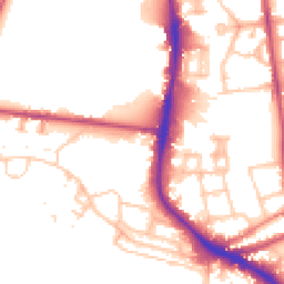 Daytime road noise heatmap for SW15 4BD