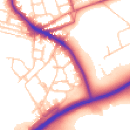 Daytime road noise heatmap for SW15 4BF