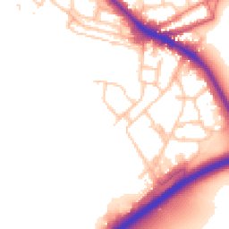 Daytime road noise heatmap for SW15 4LY