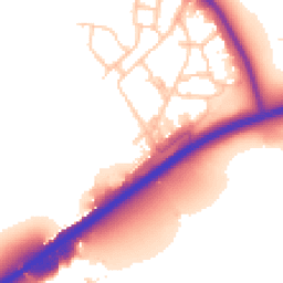 Daytime road noise heatmap for SW15 4NW