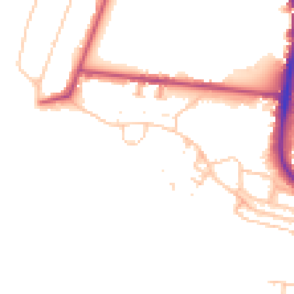Daytime road noise heatmap for SW15 4PJ