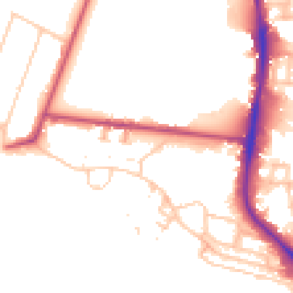 Daytime road noise heatmap for SW15 4QD