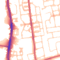 Daytime road noise heatmap for SW15 5AJ