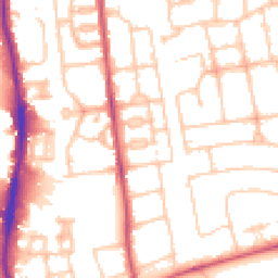 Daytime road noise heatmap for SW15 5AQ