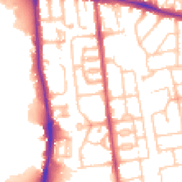Daytime road noise heatmap for SW15 5EL